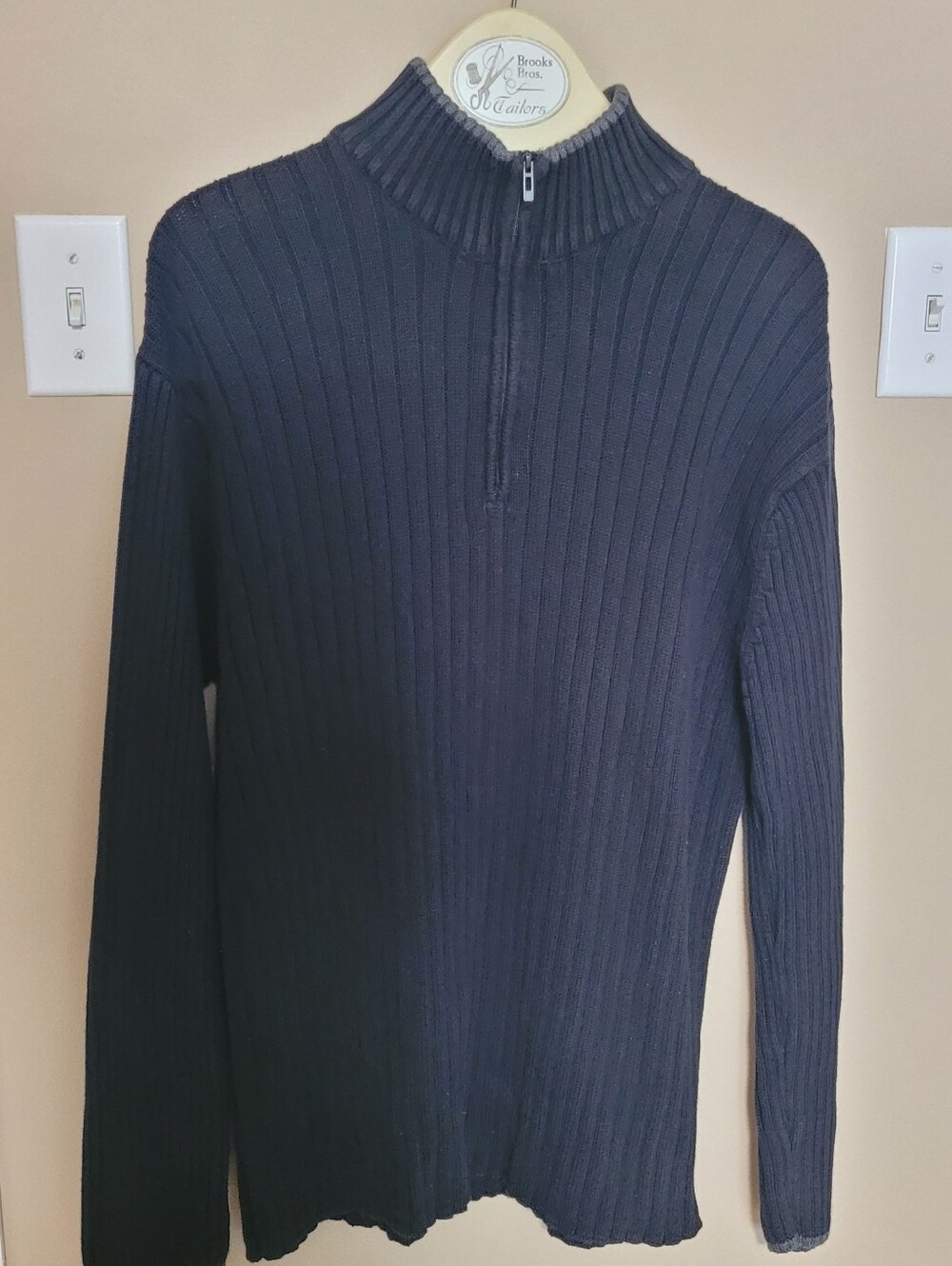 💜2 for $10💜 Bundle and save Men's Navy Quarter-Zip Ribbed Sweater